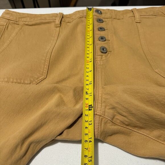 Torrid Feel The Fit 20R Tan Brown Stretch Denim Button Fly Cropped Raw Hem Pants - Picture 8 of 16